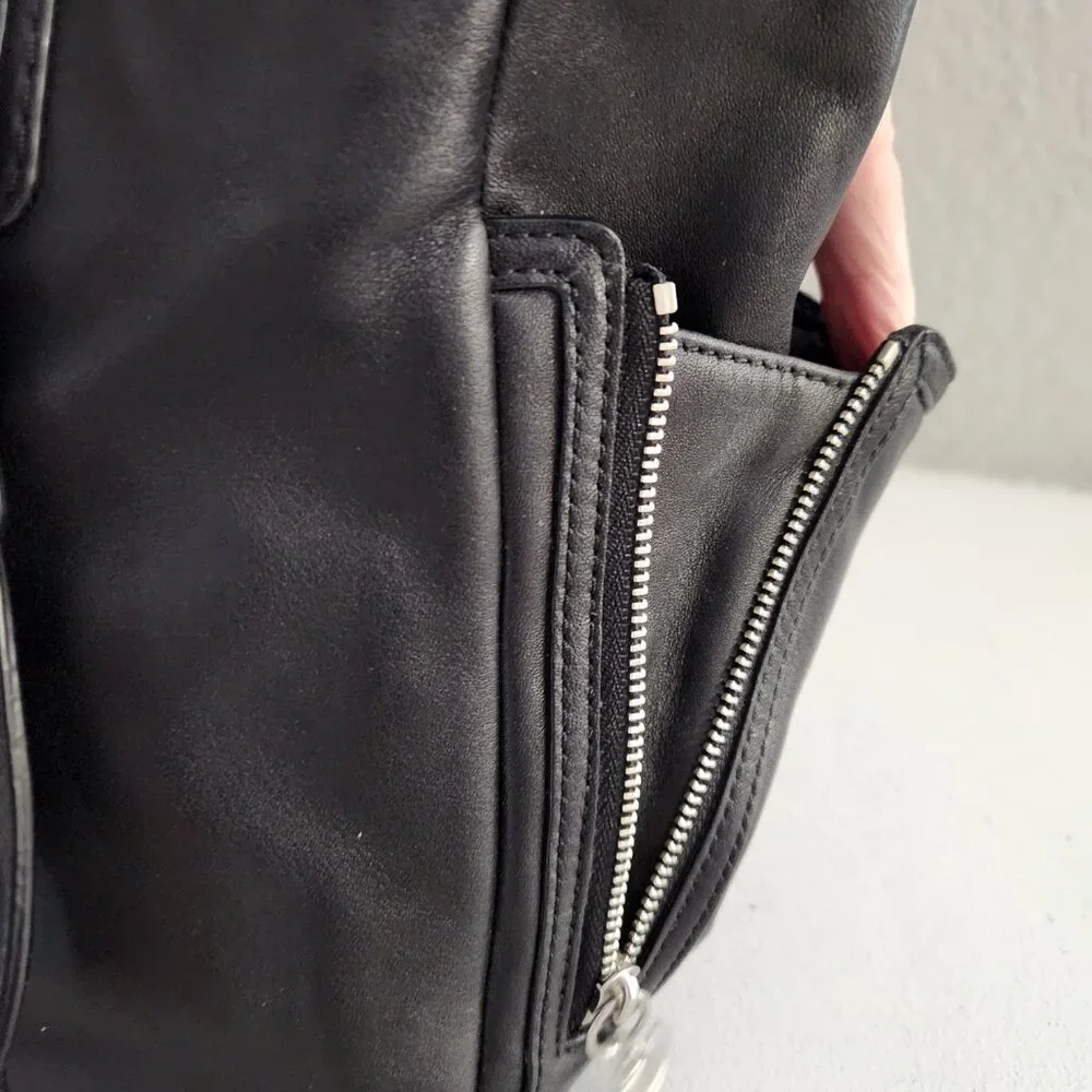 Like New Coach Gallery Y2k Black Leather Satchel Tote Bag Purse